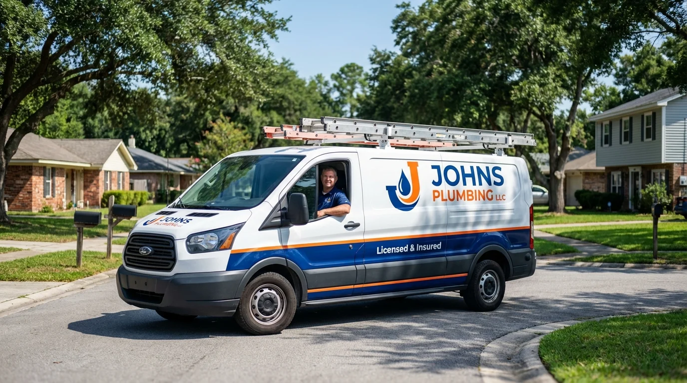 Johns Plumbing LLC service van in Cynthiana, KY