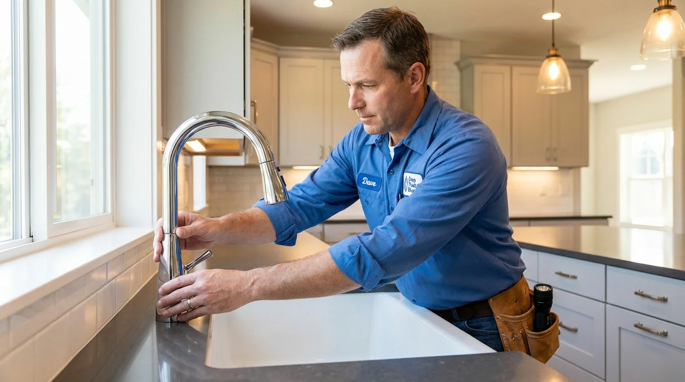 Kitchen faucet installation by Johns Plumbing LLC in Cynthiana